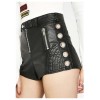 Women Gothic Biker Babe Moto Short 